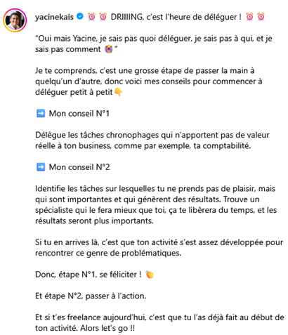 Légende Instagram exemple Yacine Kaïs